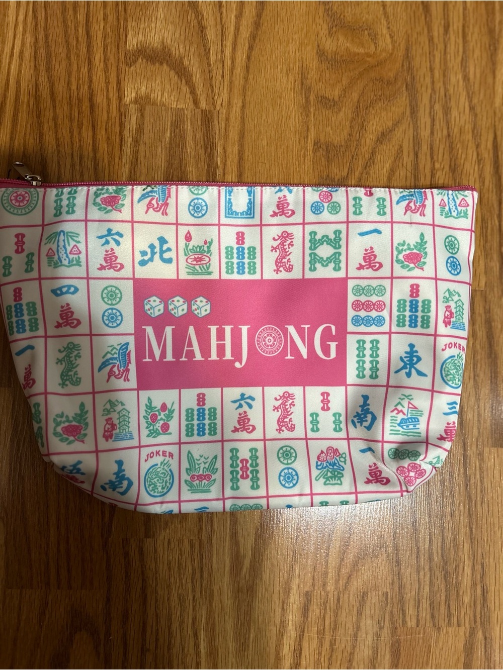 MAHJONG Pink Patterned Bag